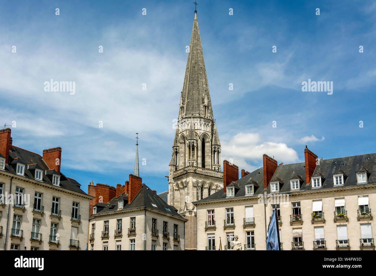 Clocher de l'église Saint Nicolas de Nantes. Loire Atlantique. Les pays de la Loire. France Banque D'Images