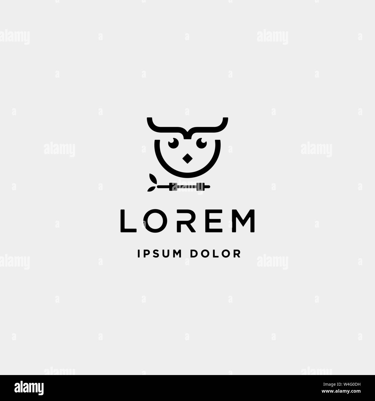 Owl codage conception de logo oiseau vecteur icône symbole programmeur codeur Illustration de Vecteur