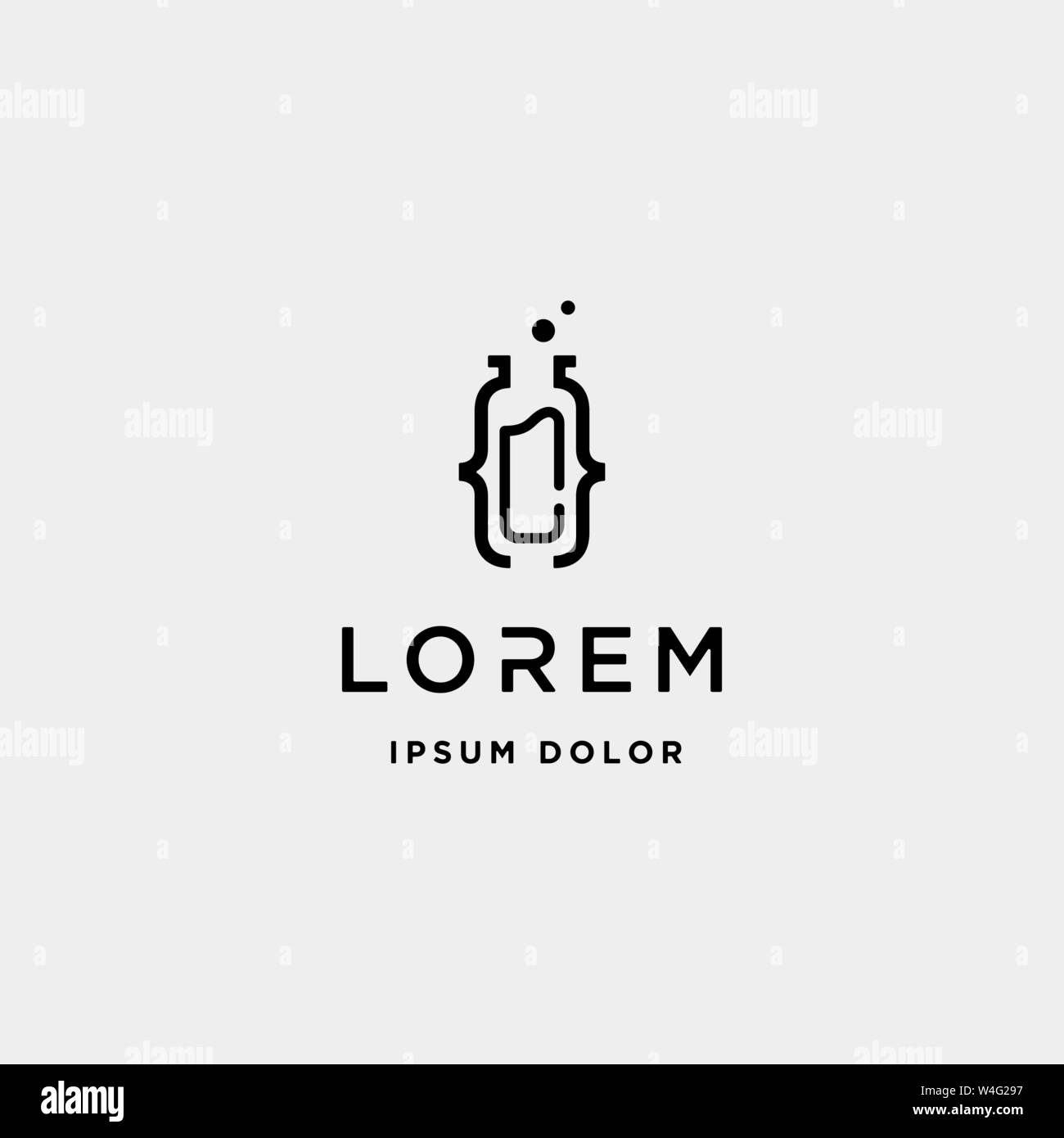 Laboratoire de recherche code de conception de logo icône symbole vecteur de codage Illustration de Vecteur