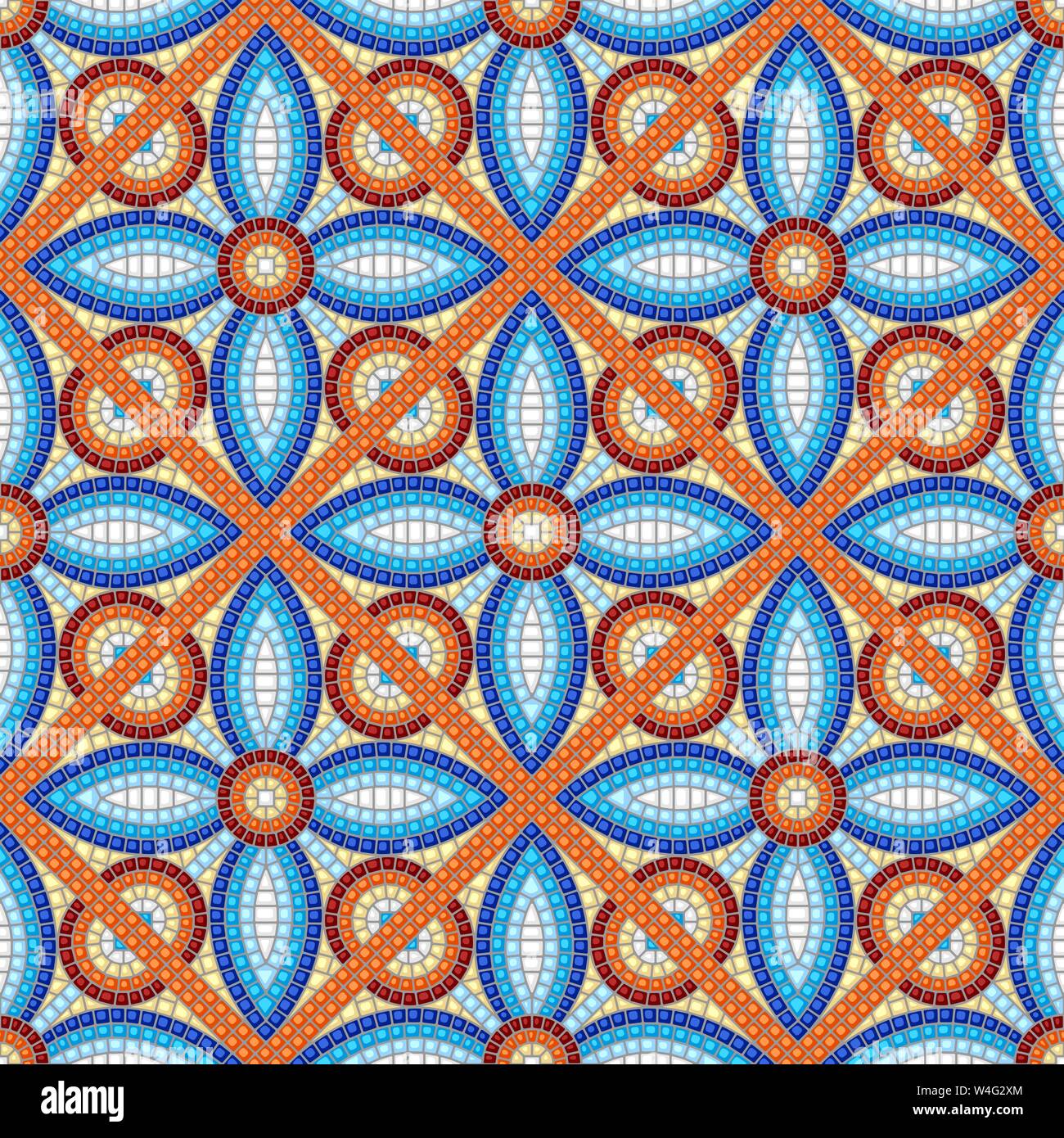 Mosaïque motif carreaux de céramique. Illustration de Vecteur