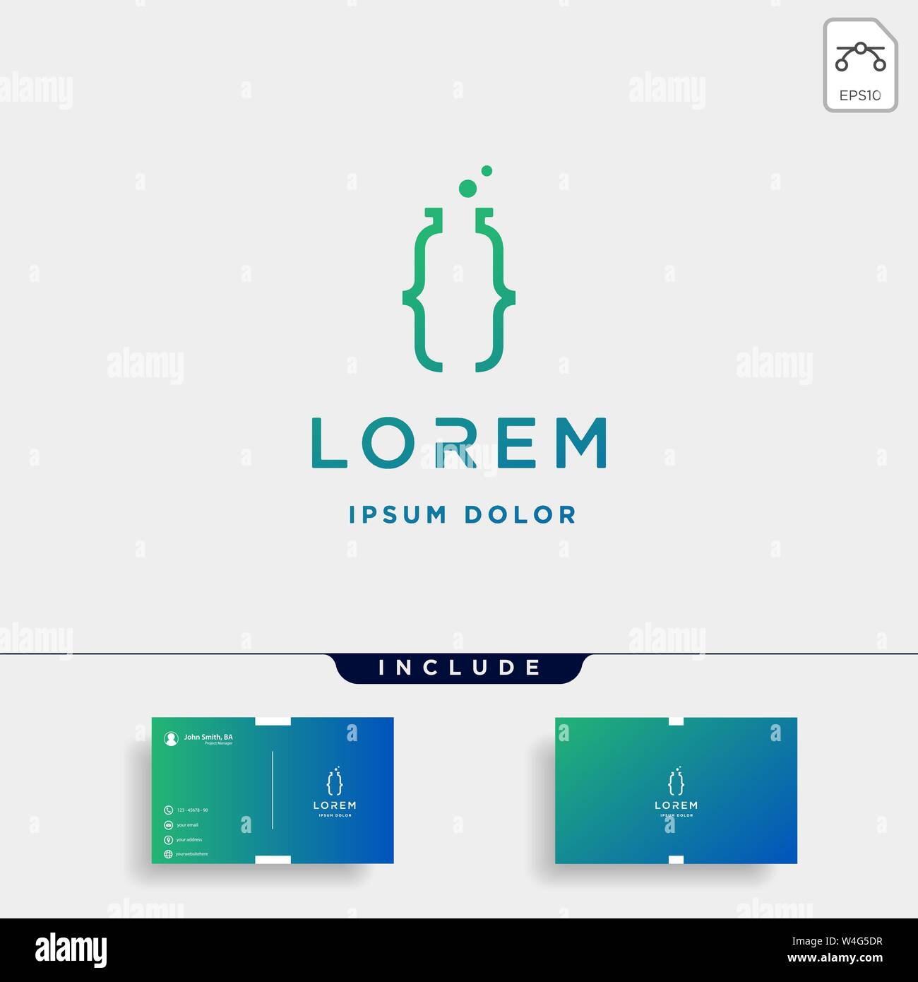 Laboratoire de recherche code de conception de logo icône symbole vecteur de codage Illustration de Vecteur