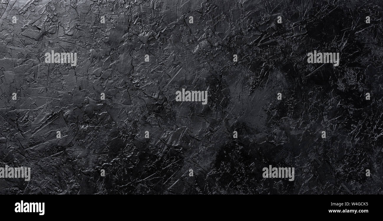 La texture de la pierre noire, sombre, fond ardoise vue supérieure Banque D'Images