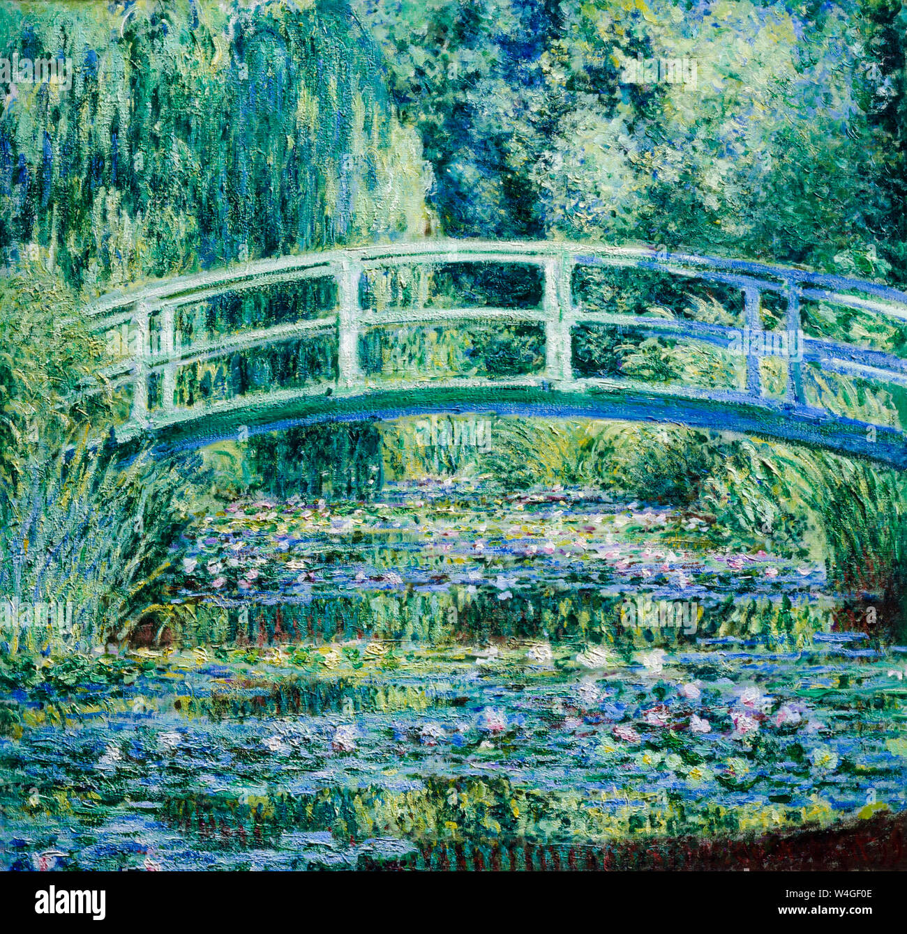 Claude Monet, peinture de paysages, les nénuphars et le pont japonais, 1899 Banque D'Images
