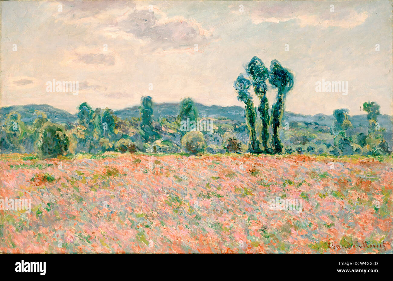 Claude Monet, champ de coquelicots, peinture de paysage, 1890 Banque D'Images