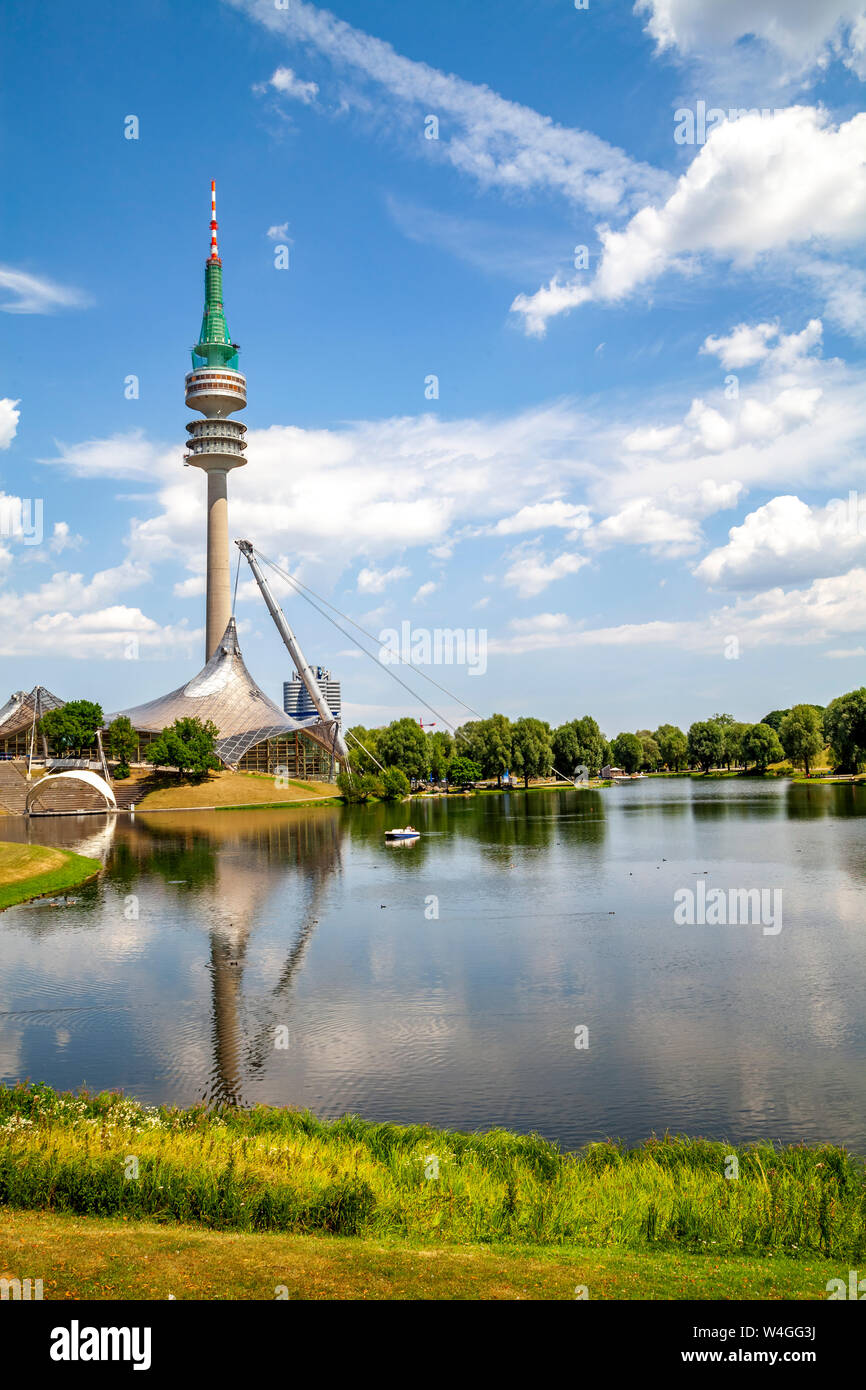 L'Olympiapark, Munich, Allemagne Banque D'Images
