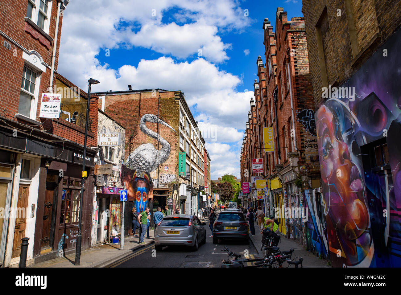 Brick Lane Market dimanche à Londres, Royaume-Uni Banque D'Images