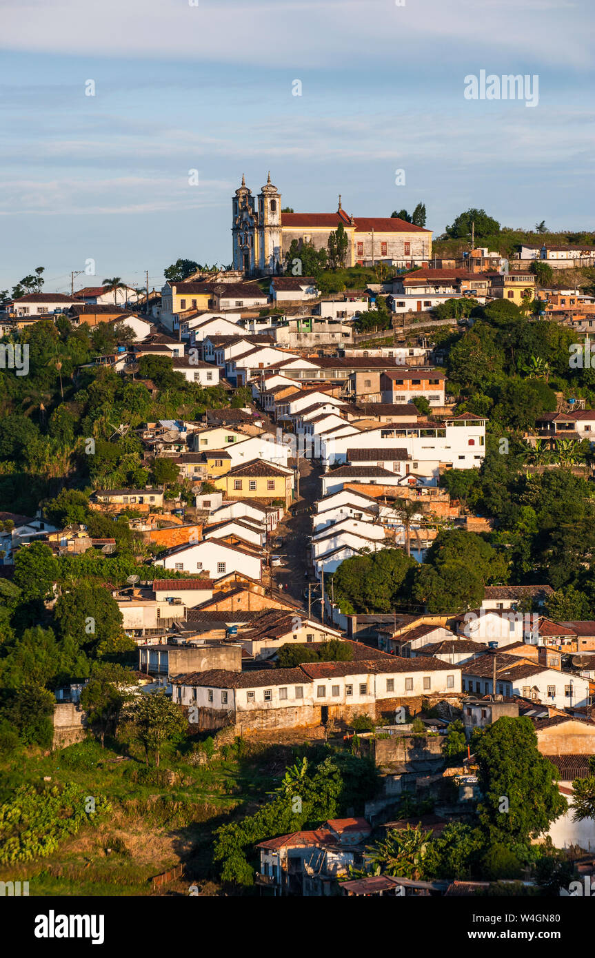 Vue de la ville coloniale d'Ouro Preto, Minas Gerais, Brésil Banque D'Images