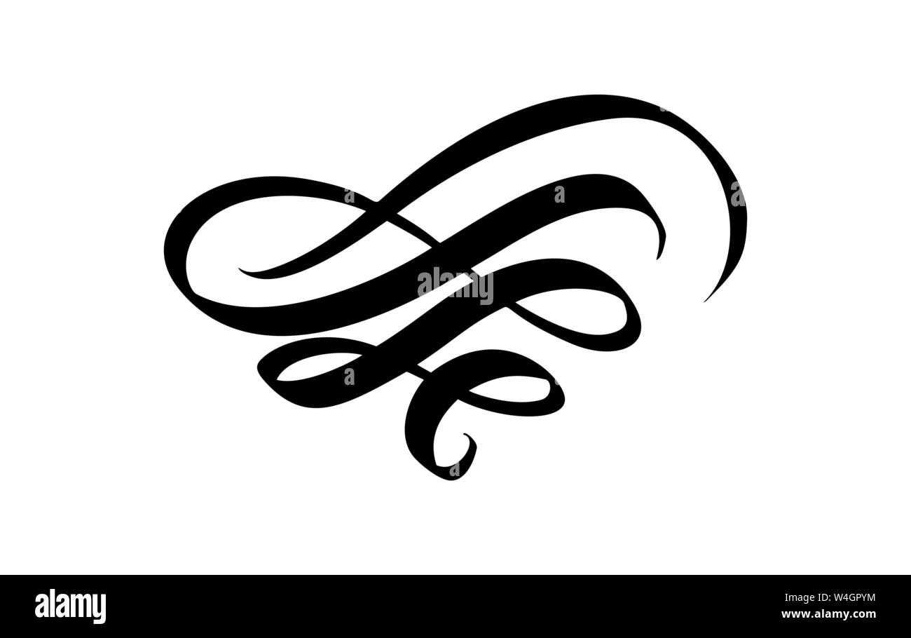 S'épanouir, calligraphiques swirl Vintage vector design ornement du diviseur. L'illustration de livre, carte de vœux, d'invitation de mariage, Saint Valentin Illustration de Vecteur