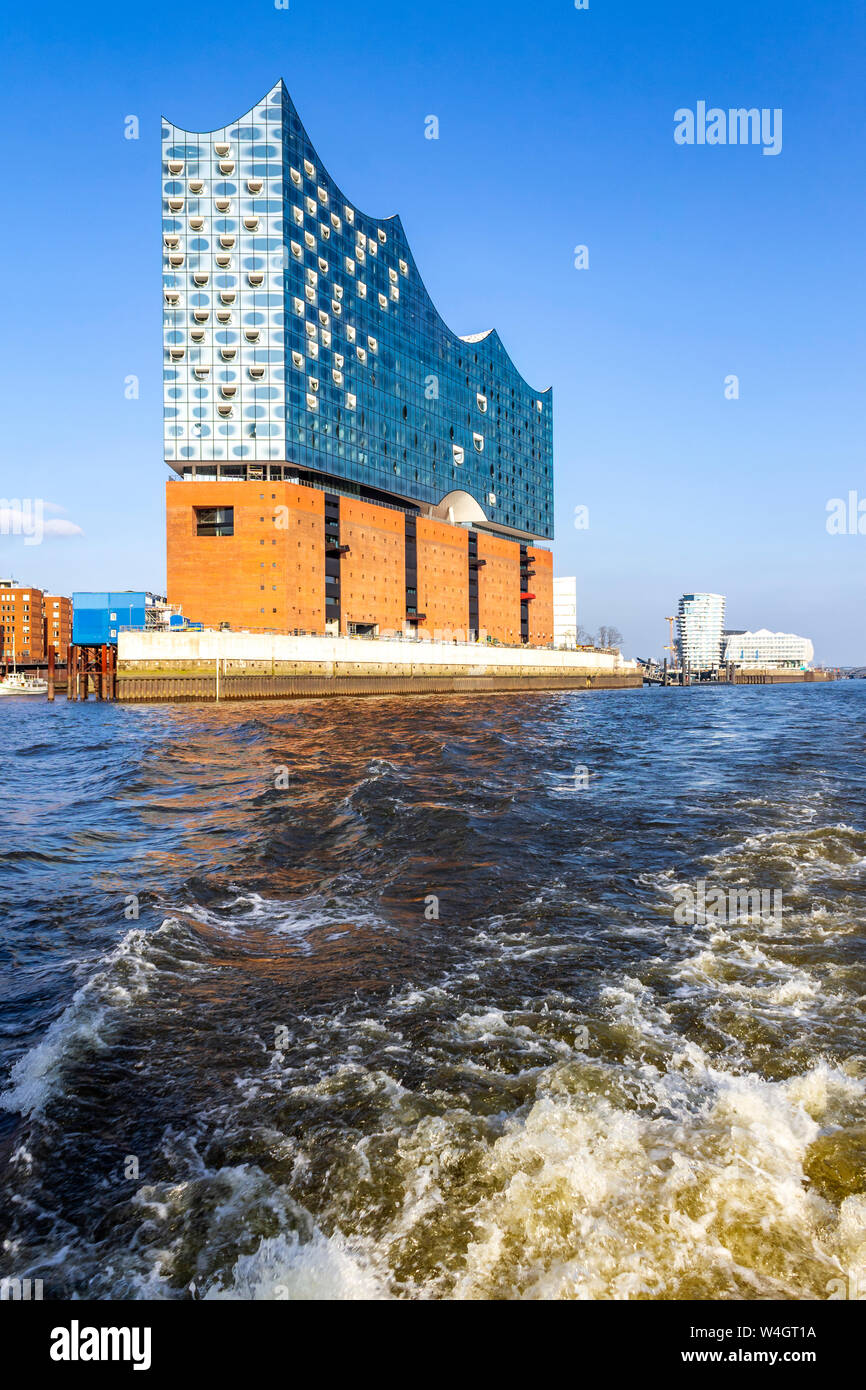 Vue d'Elbe Philharmonic Hall, Hambourg, Allemagne Banque D'Images