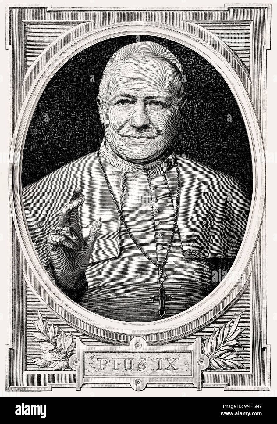 Le pape Pie IX, le 13 mai 1792 - 7 février 1878, le Pape du 16 juin 1846 à sa mort Banque D'Images