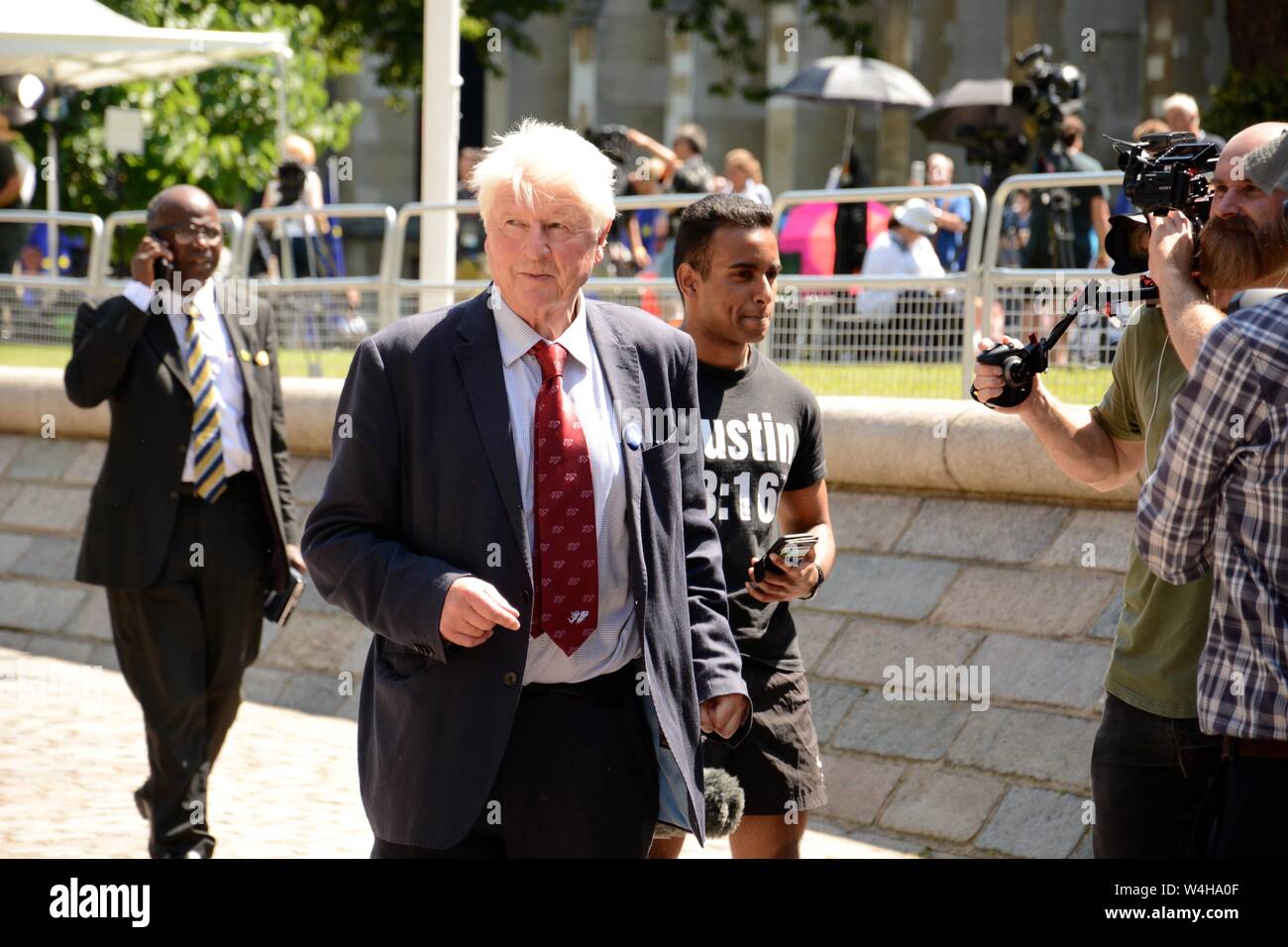 La direction du parti conservateur suite au QEII 23 Juillet 2019 & les participants inclus le puissant et influent dans le parti conservateur & immense couverture de presse. Banque D'Images