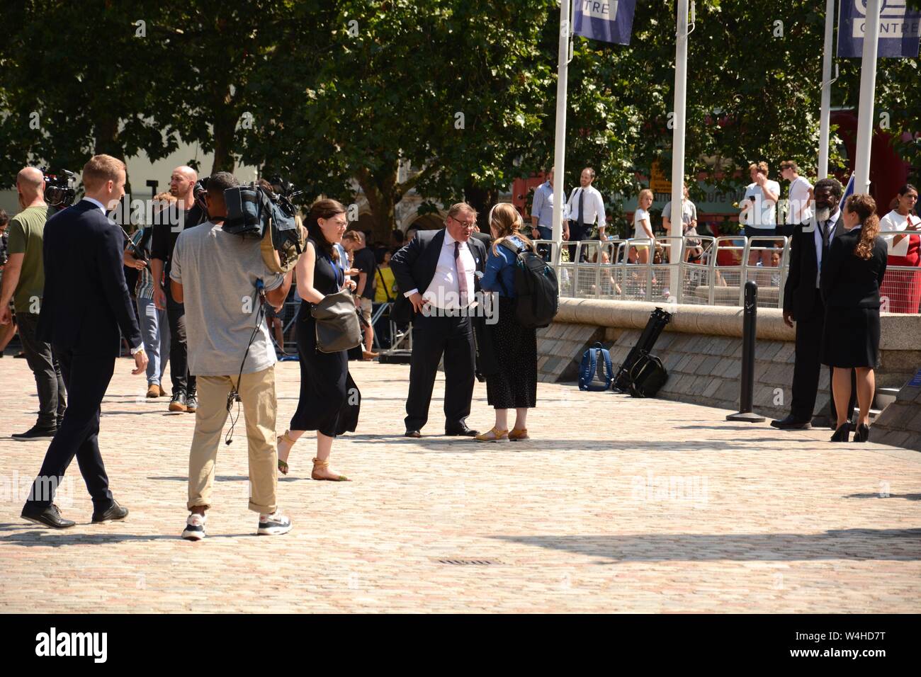 La direction du parti conservateur suite au QEII 23 Juillet 2019 & les participants inclus le puissant et influent dans le parti conservateur & immense couverture de presse. Banque D'Images