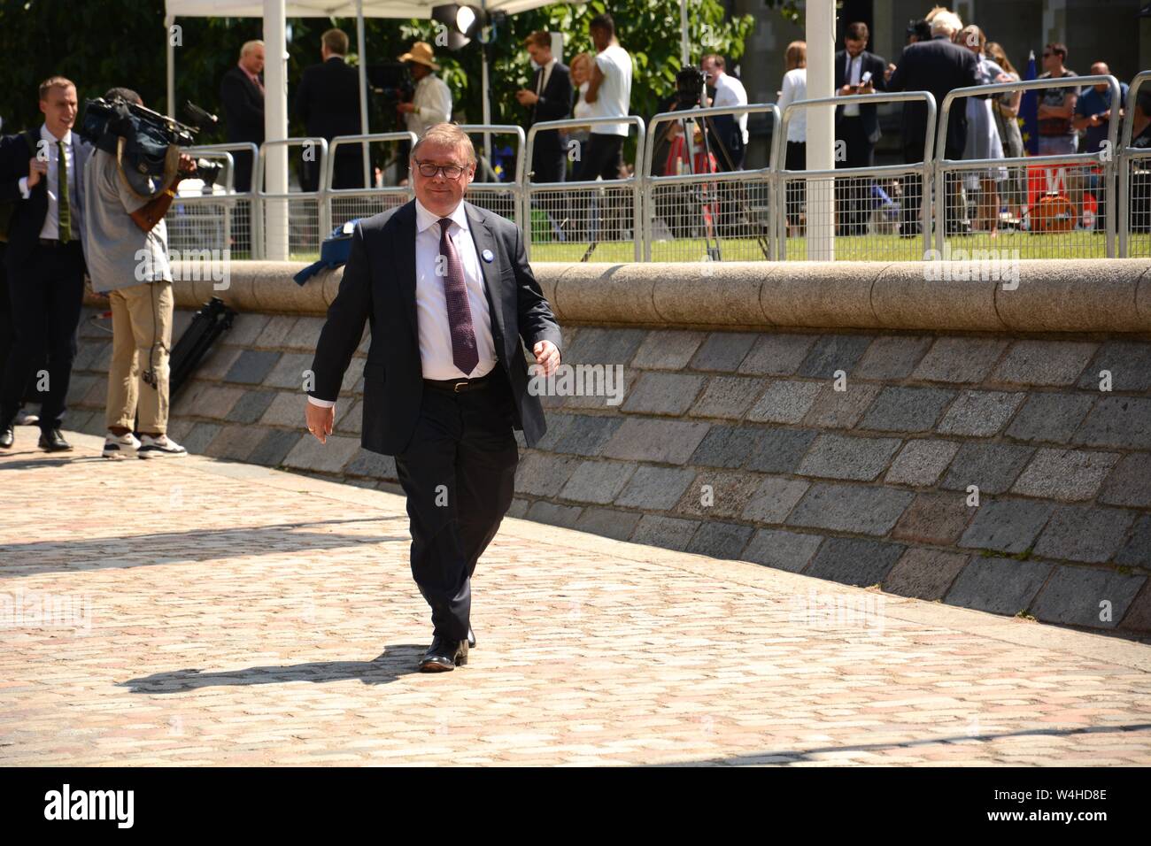 La direction du parti conservateur suite au QEII 23 Juillet 2019 & les participants inclus le puissant et influent dans le parti conservateur & immense couverture de presse. Banque D'Images