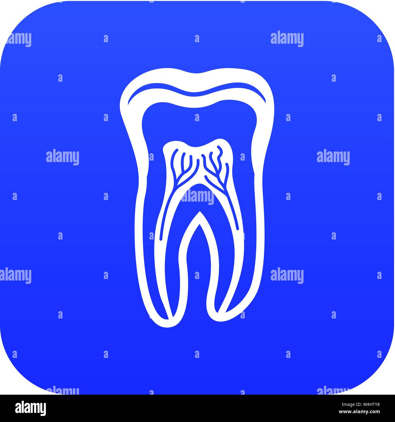 La structure de la dent, l'icône de style noir simple Illustration de Vecteur