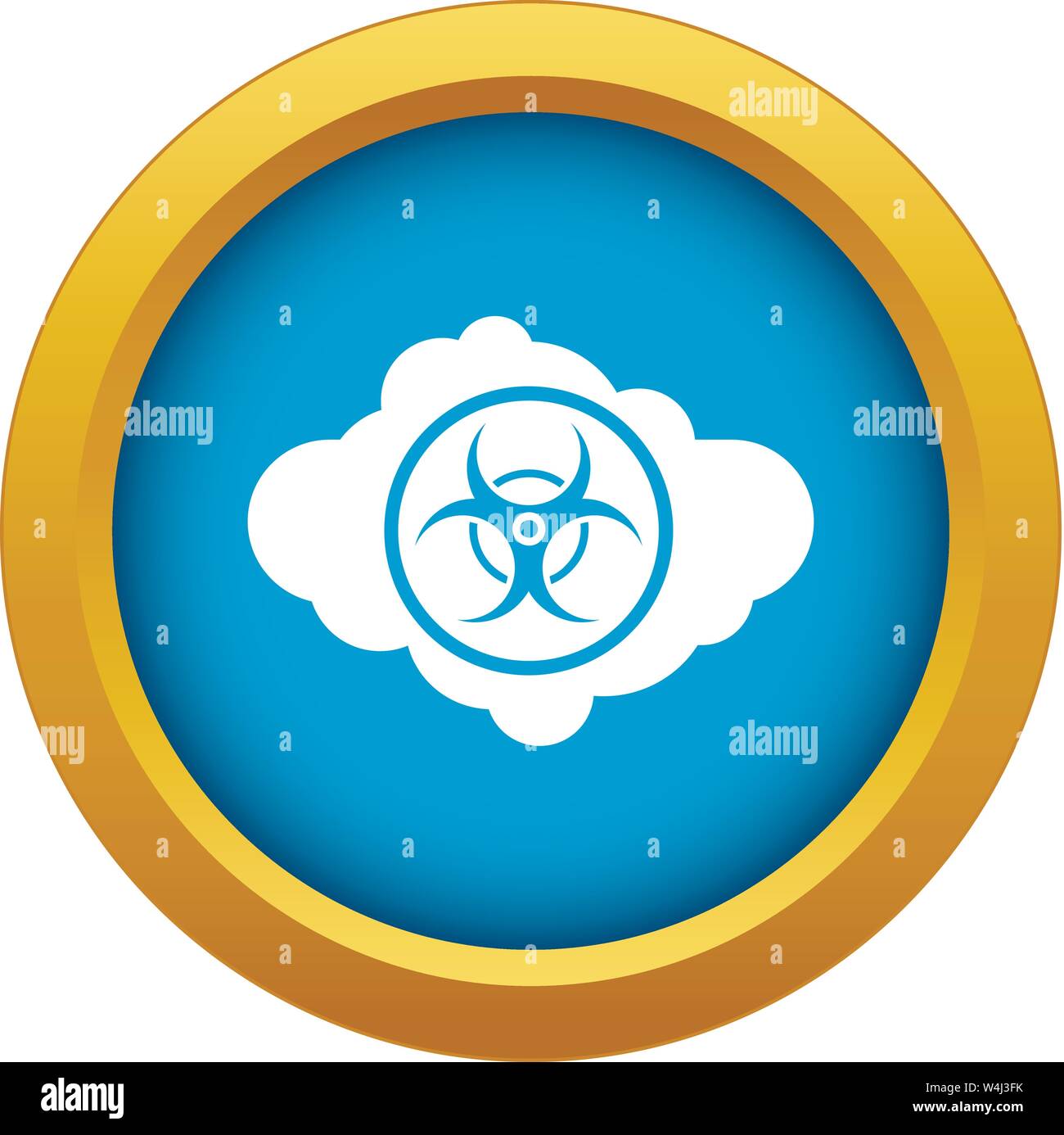 Cloud avec icône symbole biohazard isolés vecteur bleu Illustration de Vecteur