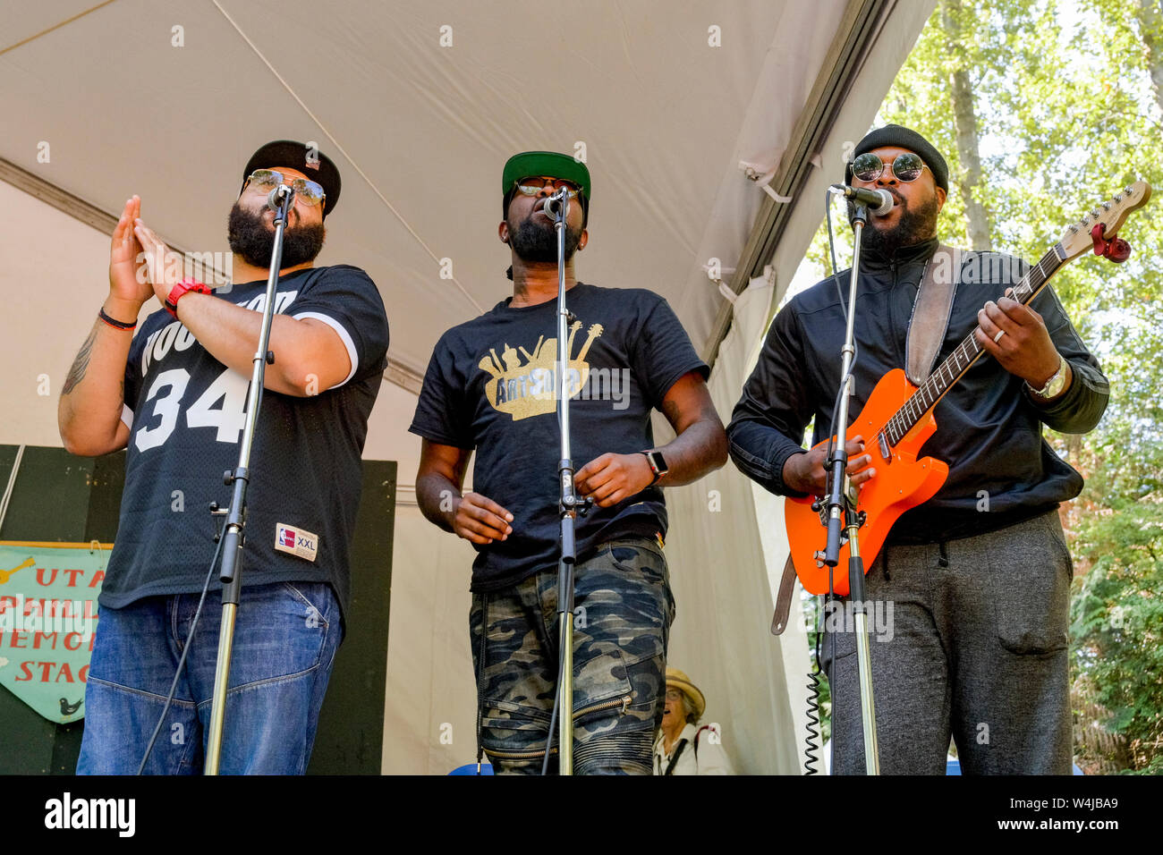 L'Hamiltones, Vancouver Folk Music Festival, Vancouver, British Columbia, Canada Banque D'Images