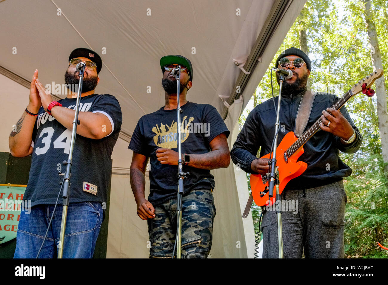 L'Hamiltones, Vancouver Folk Music Festival, Vancouver, British Columbia, Canada Banque D'Images