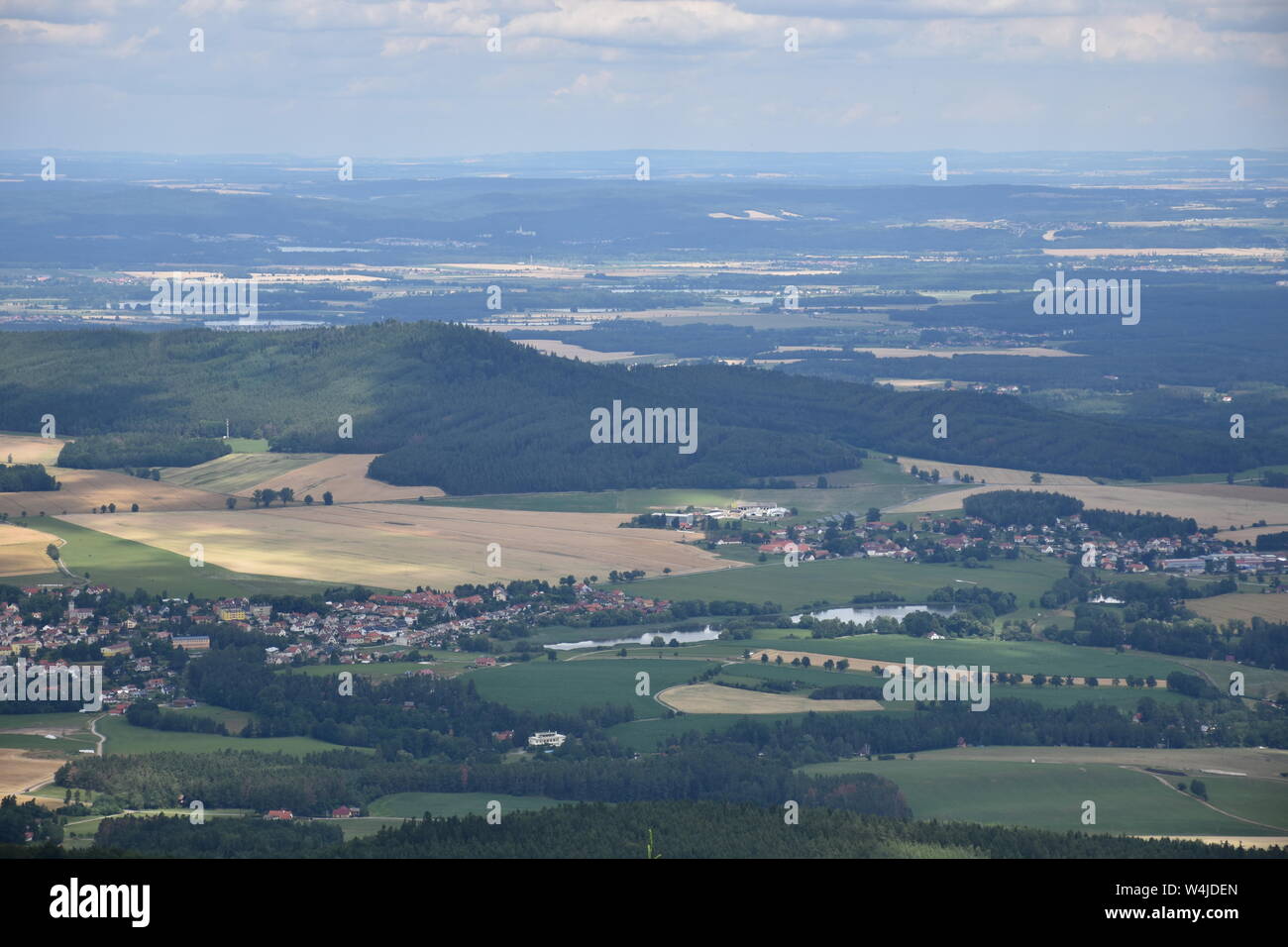 Böhmen, Fethiye, Klet, Tschechien, Budweis, Krumau, Český Krumlov, České Budějovice, Jihočeský kraj, Krasetin, Dorf, Stadt, Landwirtschaft, Feld, Ac Banque D'Images