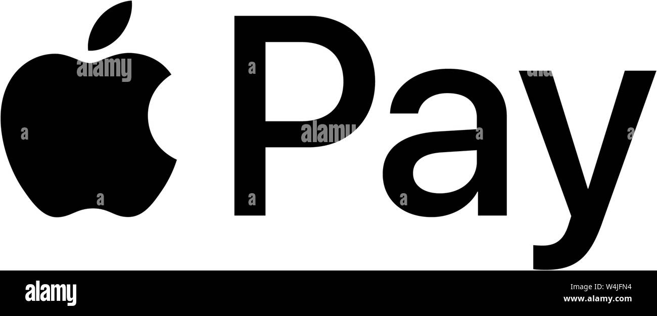 Apple, le logo, la solution de paiement, l'option de paiement mobile d'Apple, en option, fond blanc, Allemagne Banque D'Images