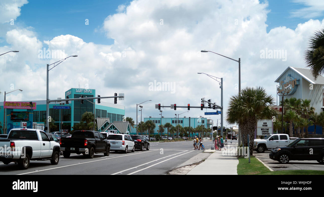 Le centre-ville de Gulf Shores, Alabama, USA Banque D'Images