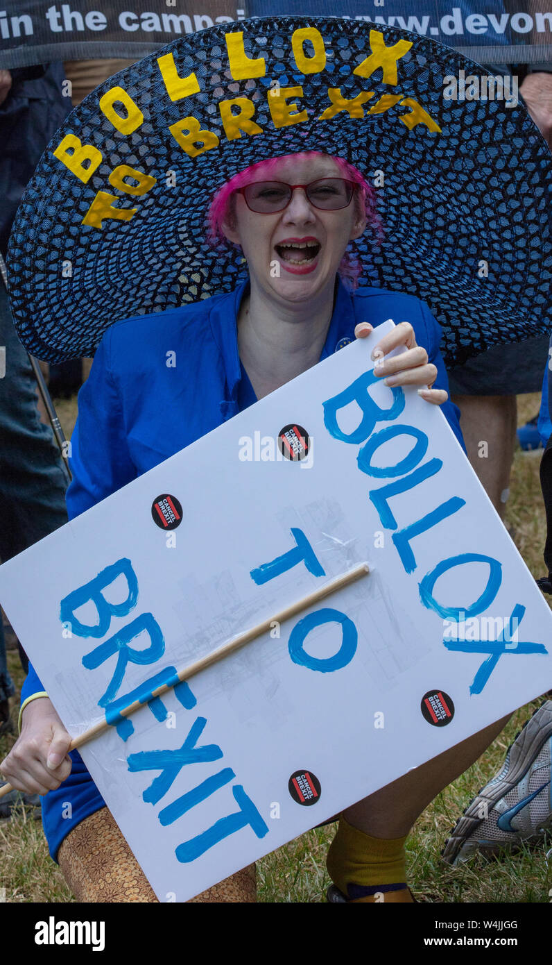 Londres, Royaume-Uni. 20 juillet 2019. Participant à la manifestation de la Marche pour le changement, arrêtez le Brexit. Credit: Joe Kuis /Alamy News Banque D'Images
