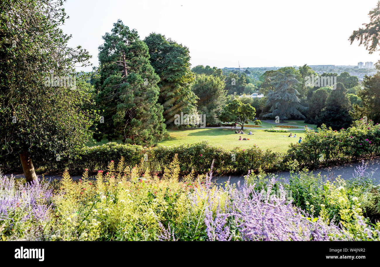 Jardins en terrasse de Richmond Hill Richmond UK Banque D'Images