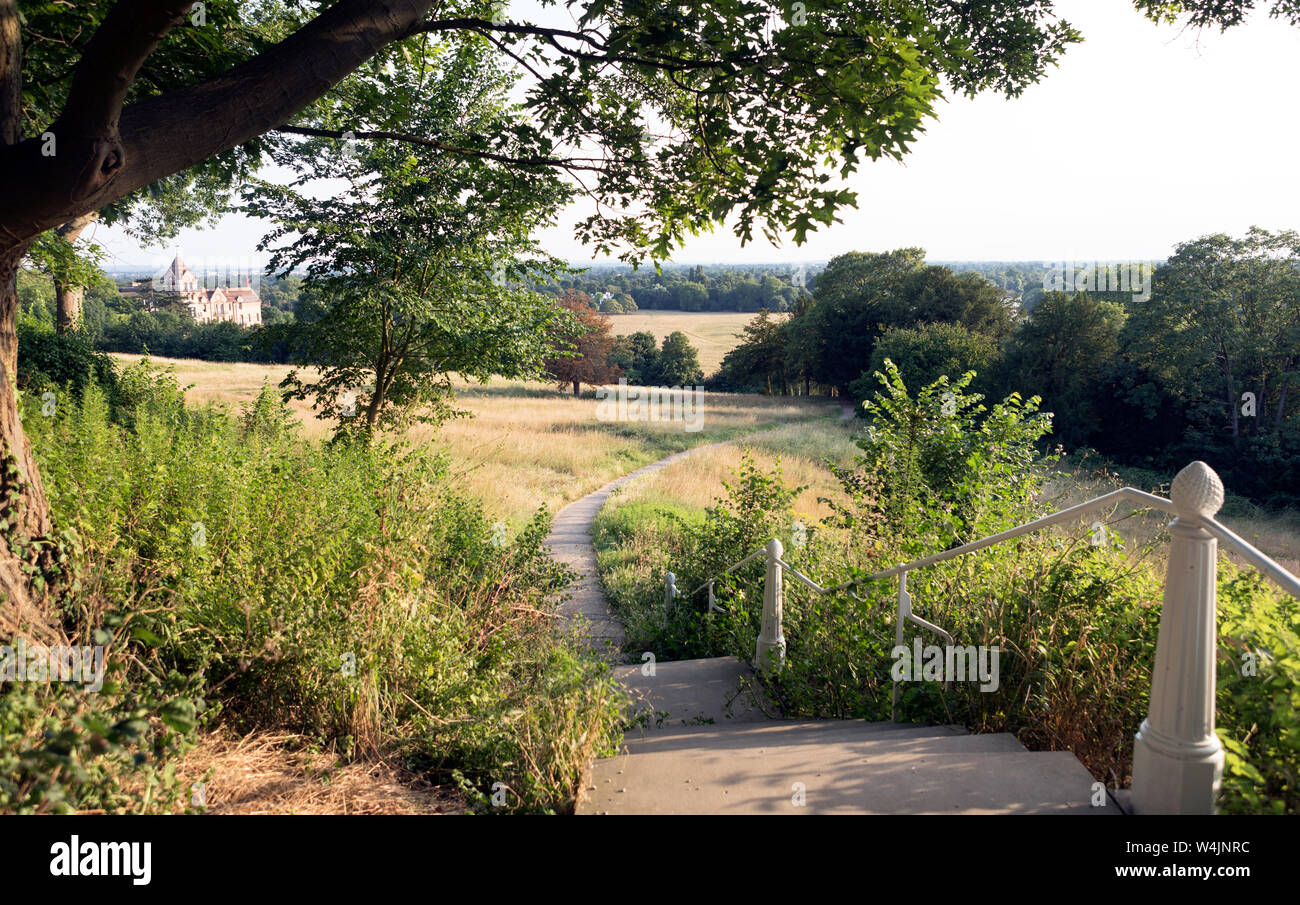 Jardins en terrasse de Richmond Hill Richmond UK Banque D'Images