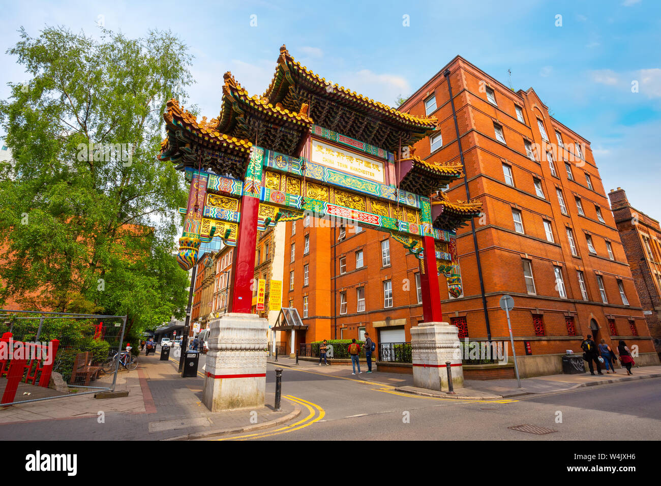 Manchester, UK - 18 mai 2018 : Chinatown de Manchester sur Faulkner St. est une enclave ethnique dans le centre-ville. C'est le deuxième plus grand Chinatown dans le Banque D'Images