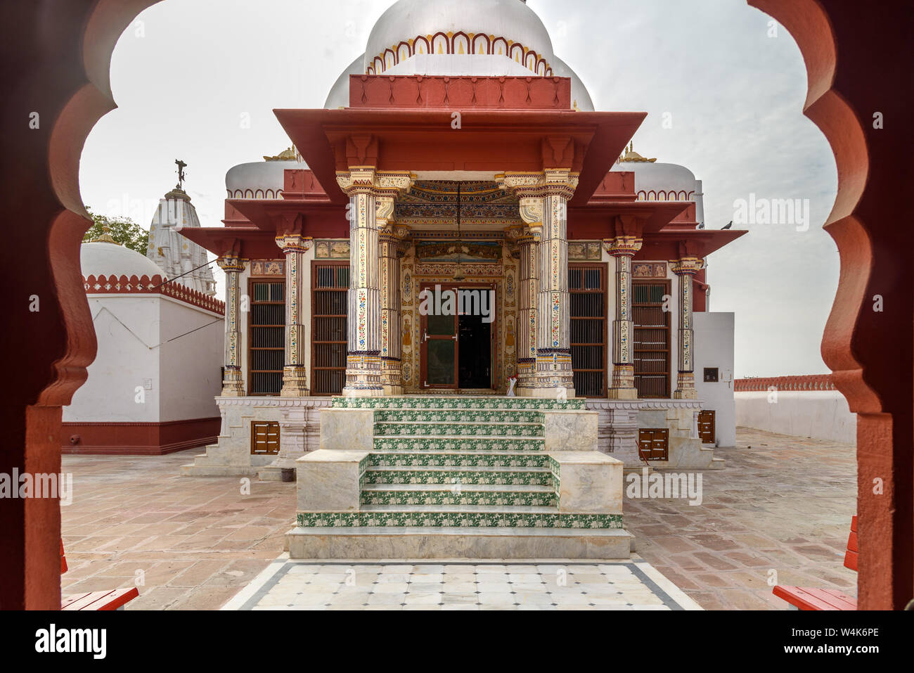 Jain temple Bhandasar ou temple Laxmi Nath dans Bikaner. Le Rajasthan. L'Inde Banque D'Images