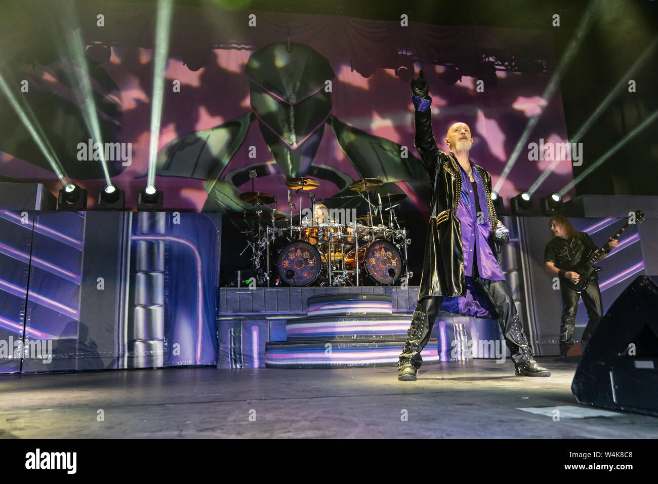 Le groupe de heavy metal anglais Judas Priest effectuant à Abbotsford Centre à Abbotsford, C.-B. le 17 juin 2019 Banque D'Images