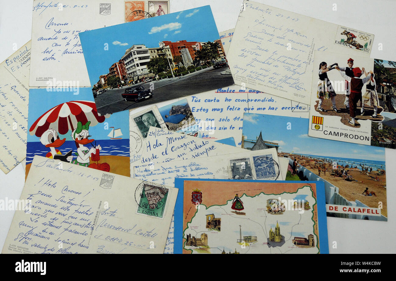 Beaucoup de cartes postales Banque D'Images