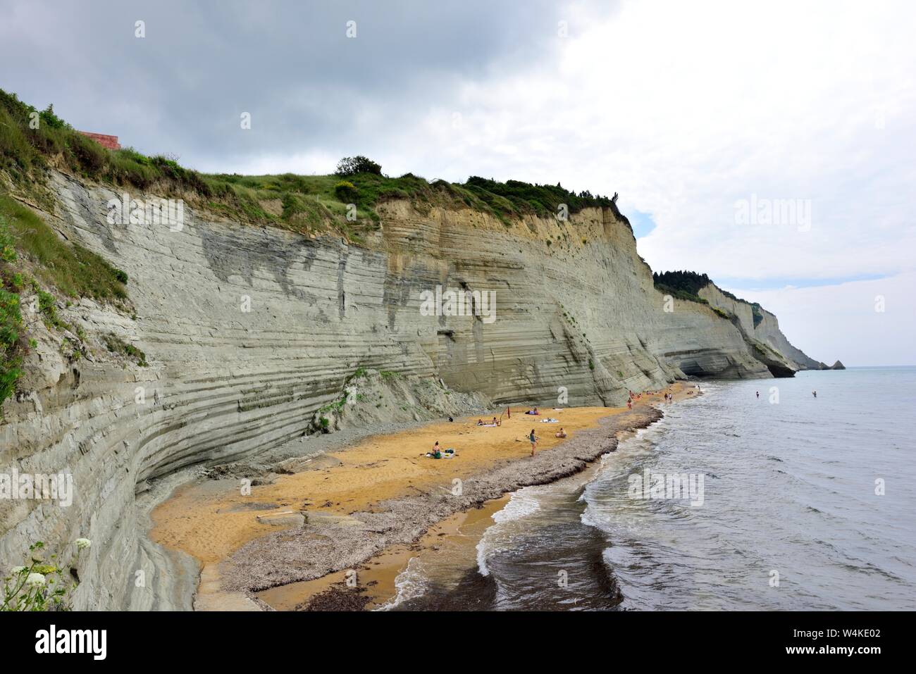 Plage peroulades Loggas,falaises ,Corfou,grèce,Îles Ioniennes Banque D'Images