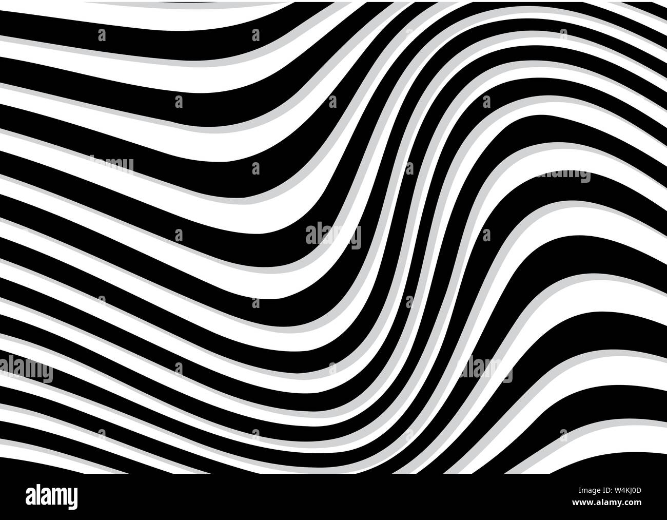 Abstract ridée ou motif de lignes courbes noires sur fond blanc et la texture. Vector illustration Illustration de Vecteur