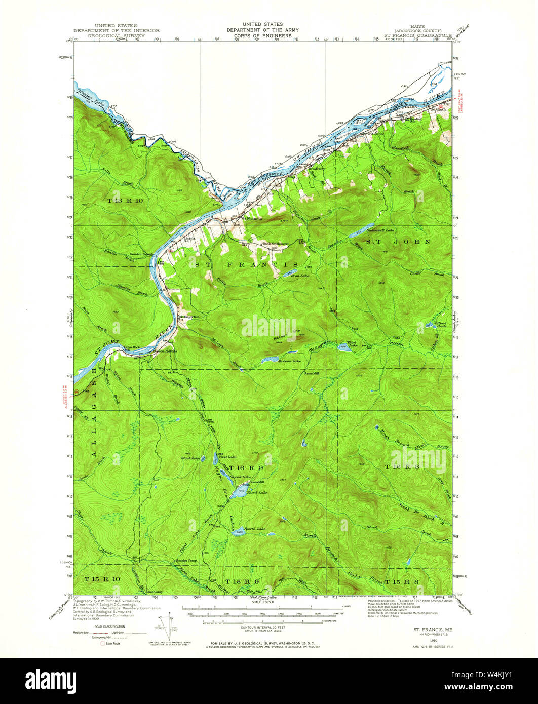 Carte de st francis maine Banque de photographies et d’images à haute