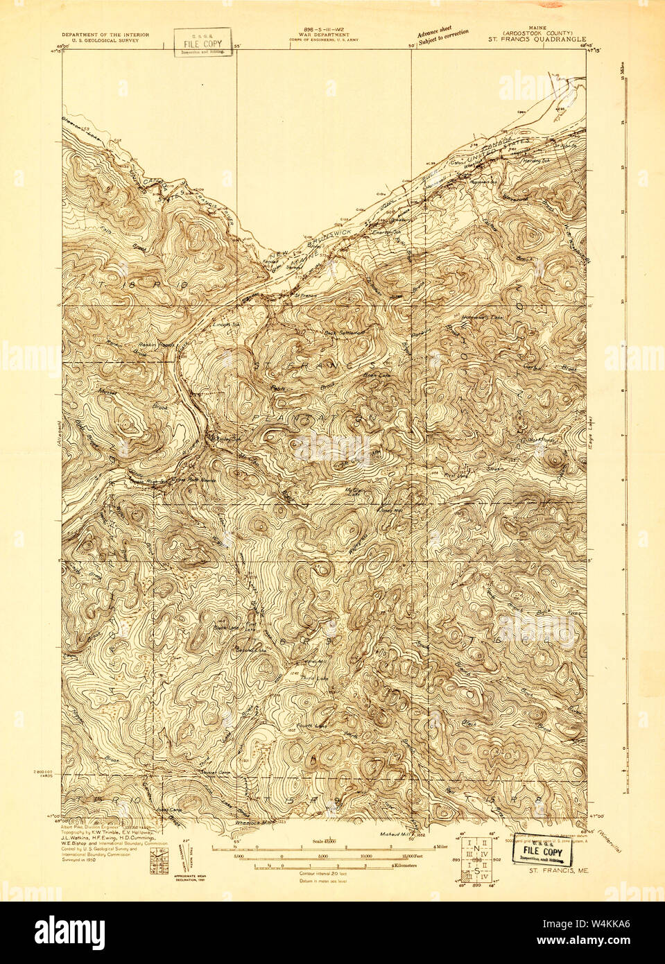 Carte de st francis maine Banque de photographies et d’images à haute