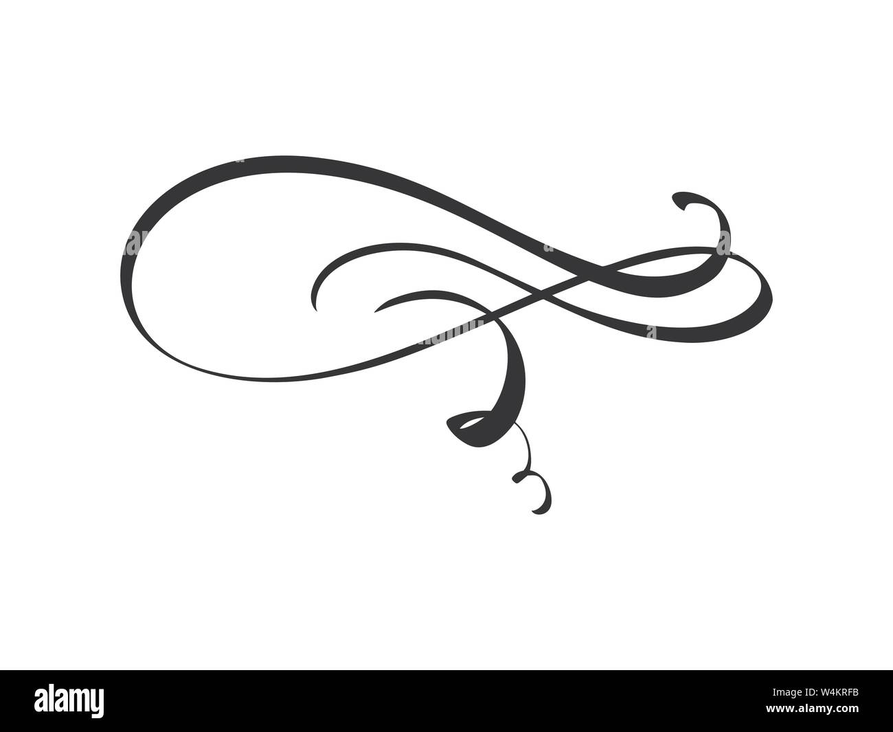 S'épanouir, calligraphiques swirl Vintage vector design ornement du diviseur. L'illustration de livre, carte de vœux, d'invitation de mariage, Saint Valentin Illustration de Vecteur