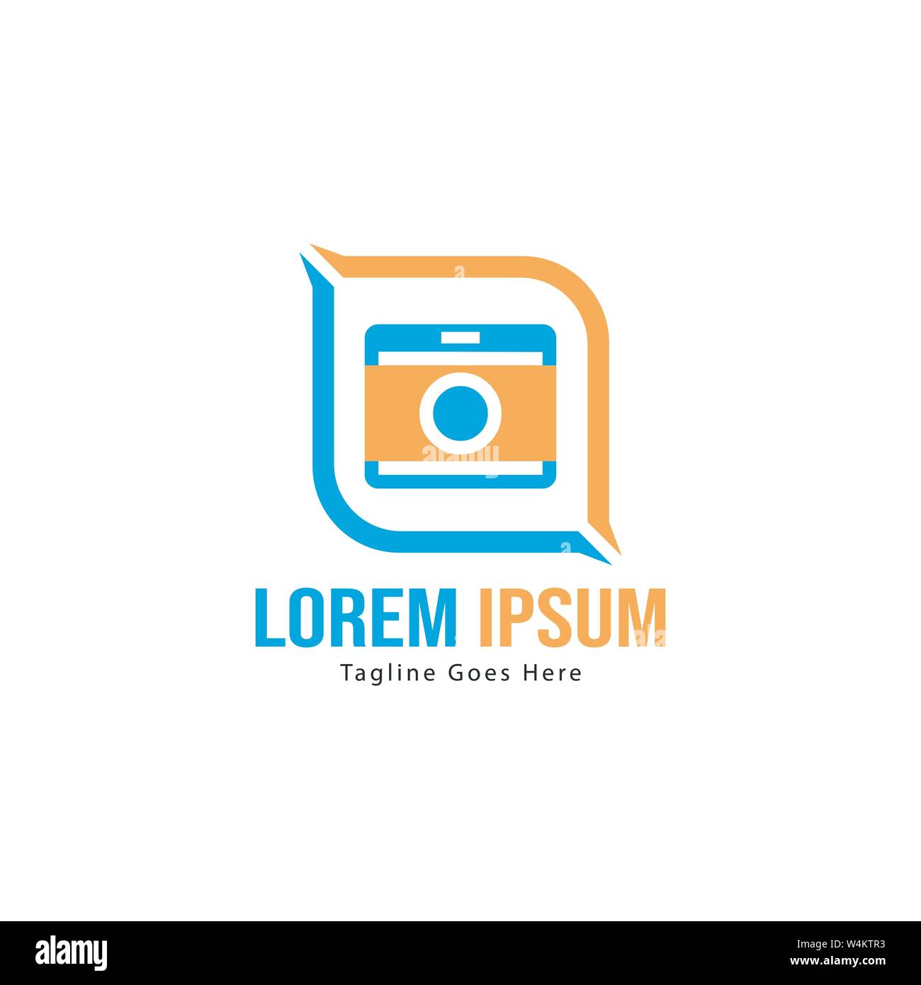 Logo photographie template design. Logo photographie avec châssis moderne isolé sur fond blanc Illustration de Vecteur