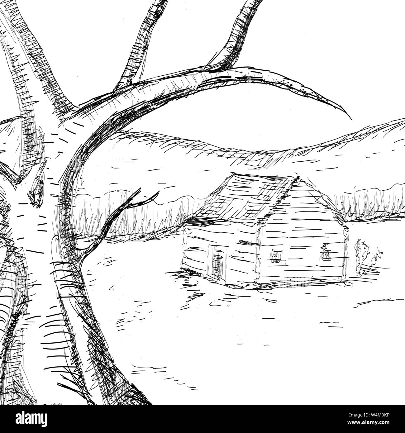 Illustration graphique de country view Illustration de Vecteur