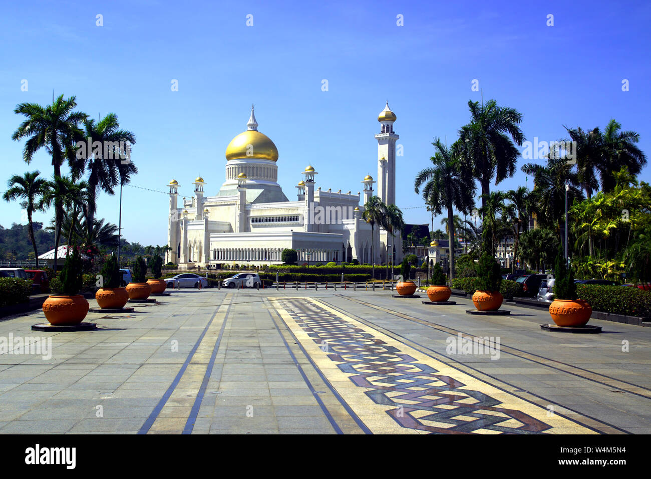 Mosquée Omar Ali Saifuddien à Bandar Seri Begawan, Brunei Darussalam Banque D'Images
