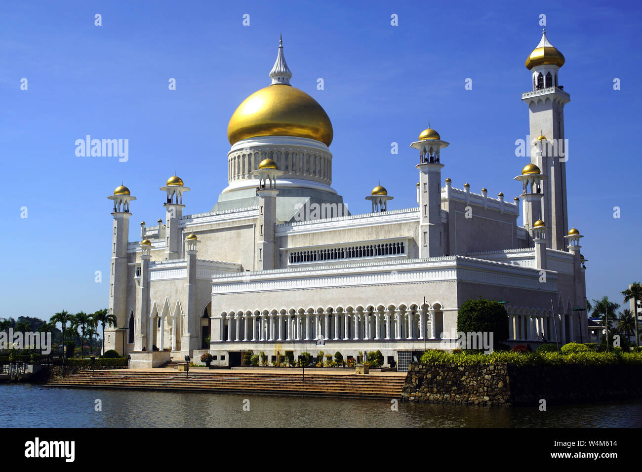 Mosquée Omar Ali Saifuddien à Bandar Seri Begawan, Brunei Darussalam Banque D'Images
