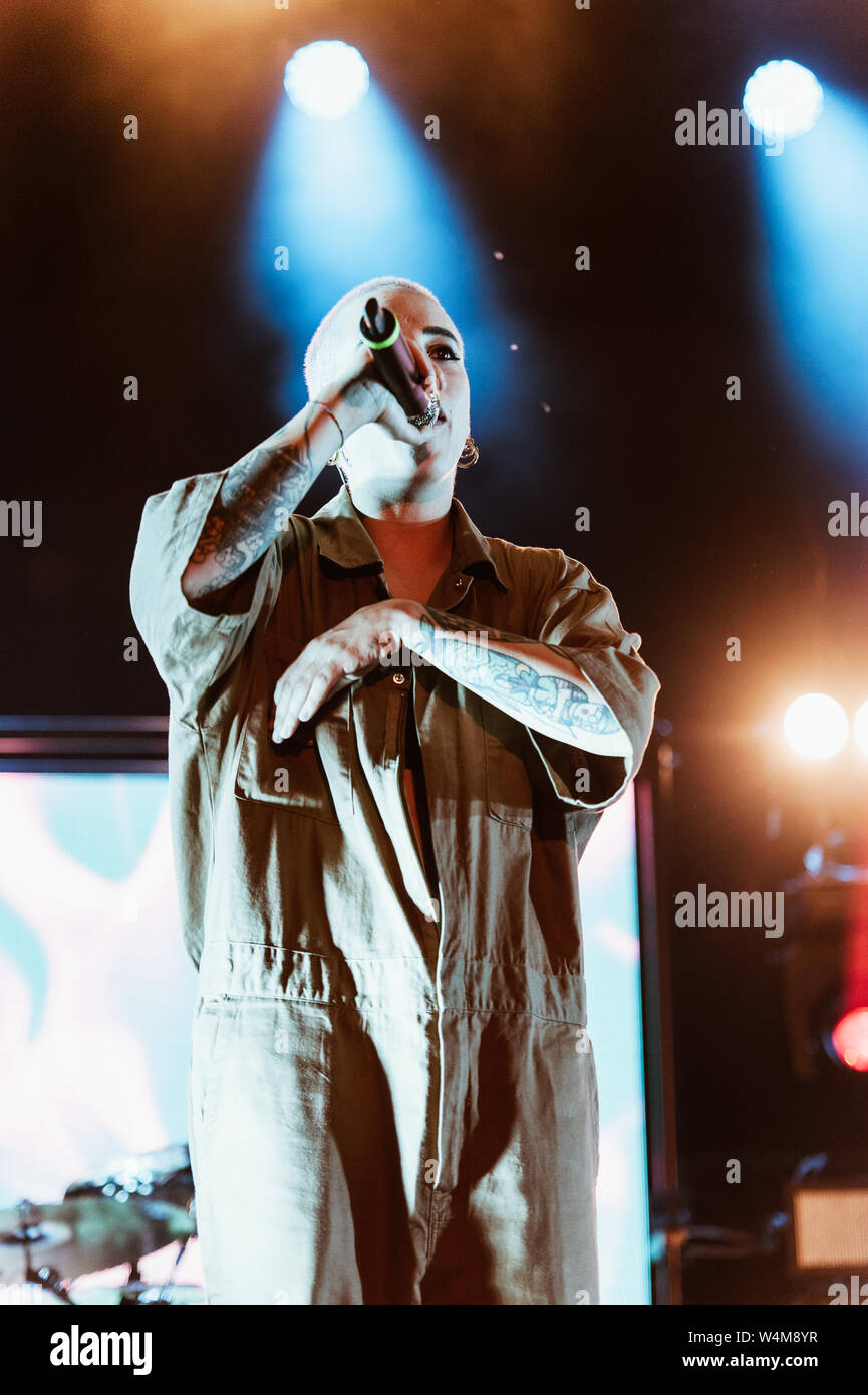 Turin, Italie, 19 juillet 2019. Coma Cose en concert à GruVillage Manfieri Festival © Giulia / Alamy Banque D'Images