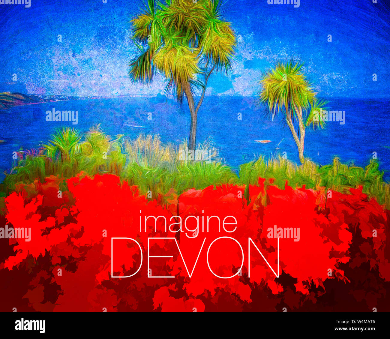 Les concept de l'affiche : imaginer, Devon Babbacombe (Devon, Grande Bretagne) Banque D'Images
