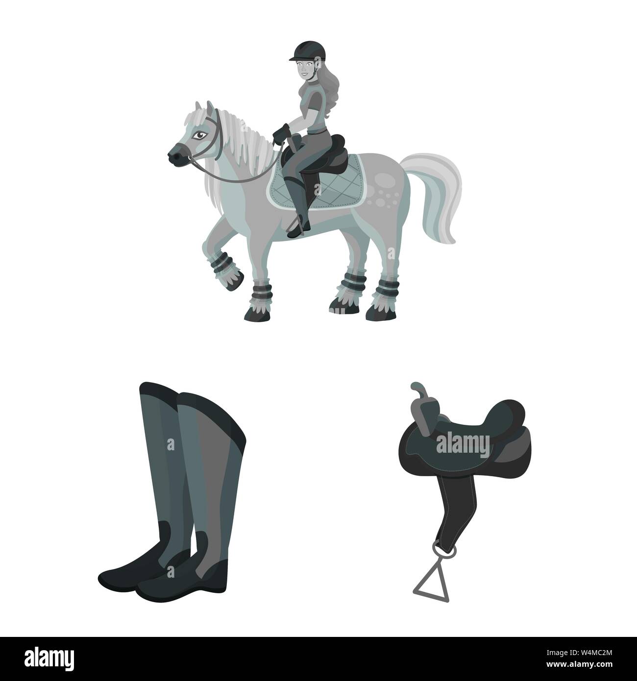 Objet isolé de la race et de l'logo. Collection de la race et de l'illustration vectorielle stock course. Illustration de Vecteur