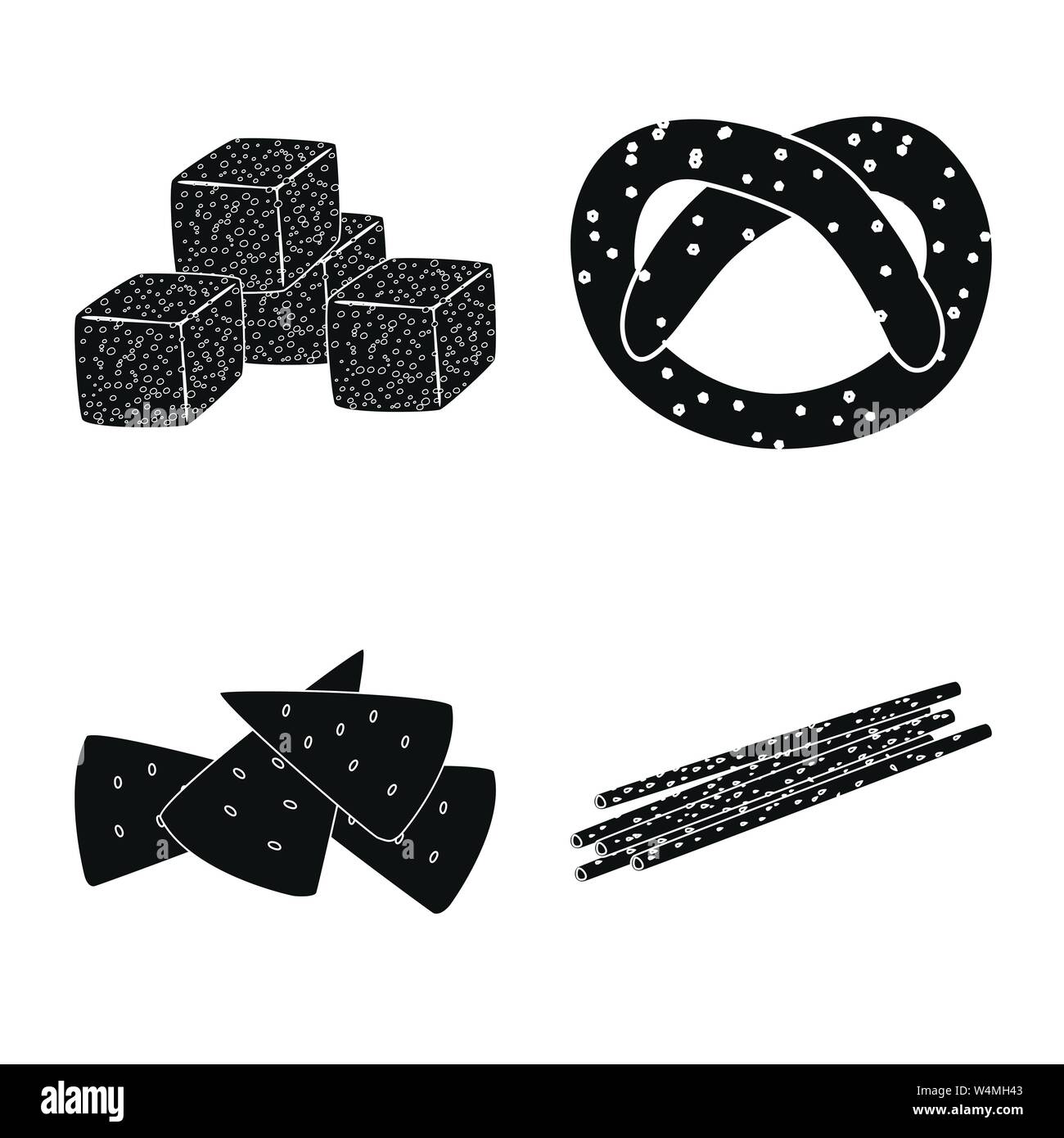 Parti de vecteur conception logo et de cuisson. Collection de parti et d'illustration vectorielle stock croquants. Illustration de Vecteur
