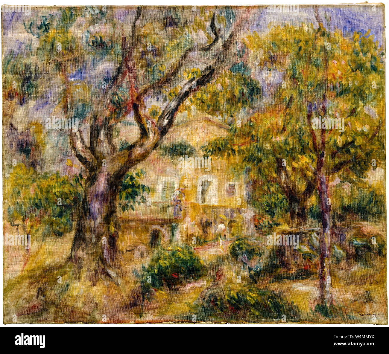 Pierre Auguste Renoir, La Ferme des Collettes, Cagnes, la peinture de paysages, 1908-1914 Banque D'Images