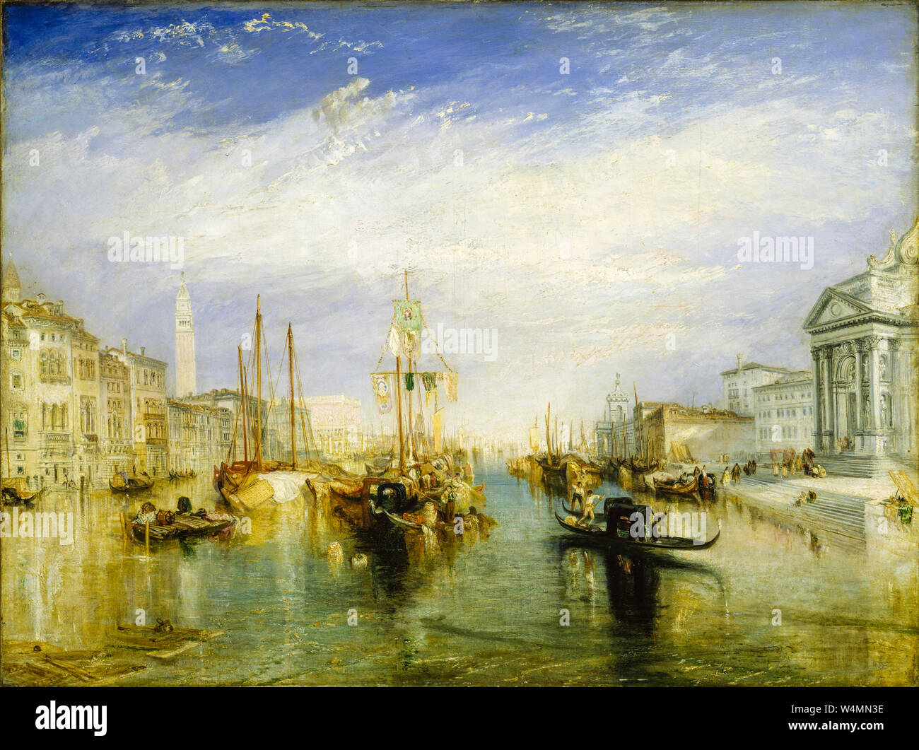 Peinture JMW Turner, Venise du porche de Madonna della Salute, huile sur toile, circa 1835 Banque D'Images