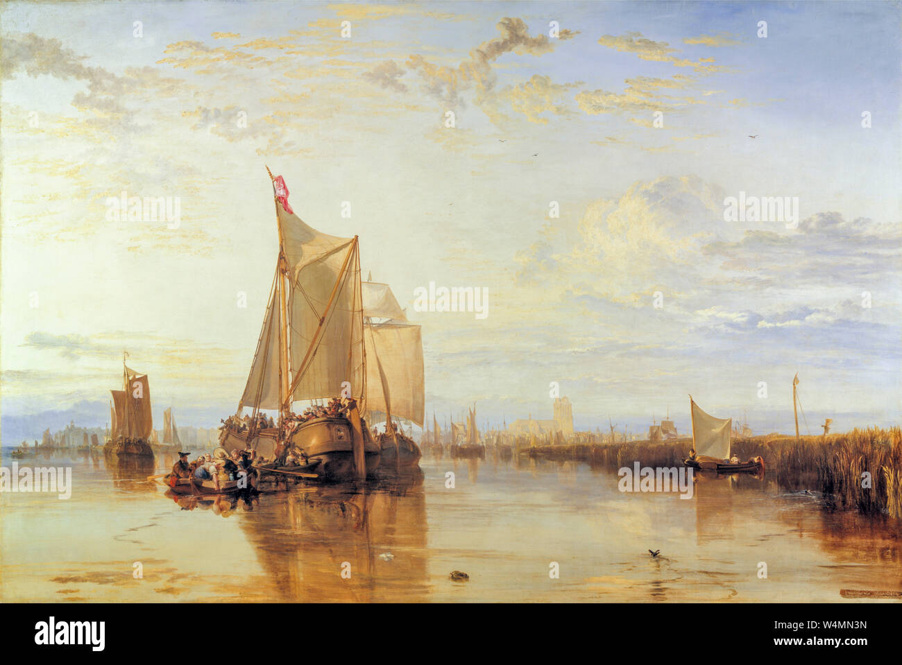 JMW Turner painting, dort or Dordrecht, The dort Packet-Boat from Rotterdam becalmed, huile sur toile, 1818 Banque D'Images
