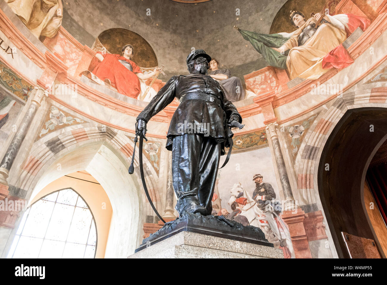 San Martino della Battaglia, Italie. L'intérieur de la tour monumentale dédiée à Victor Emmanuel II et la bataille de Solferino Banque D'Images