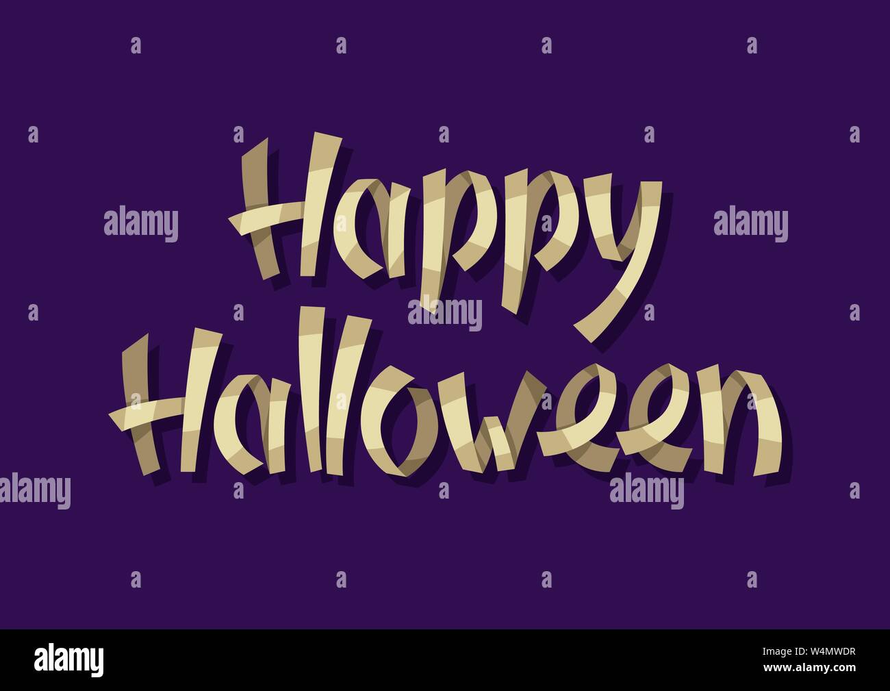 Happy Halloween le lettrage. Illustration de Vecteur