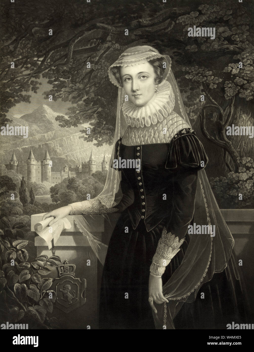 Marie, Reine d'Écosse (1542-1587), à l'origine Marie Stuart (ou Mary Stewart), était aussi connu sous le nom de Marie d'Écosse. Banque D'Images